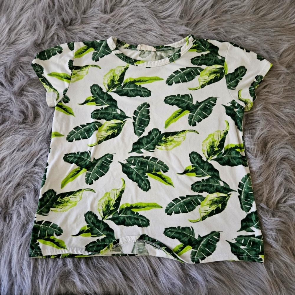 Lime Green with Green Palm 🌴  Leaves Top by Pinc